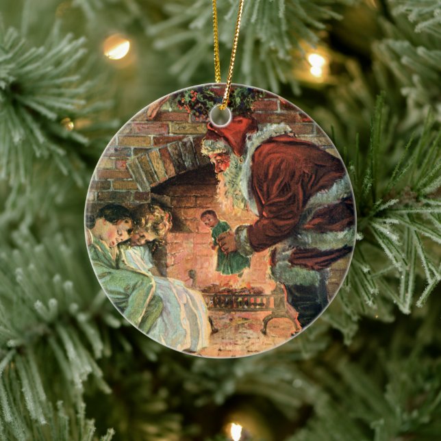 Weihnachten, Viktorianische Weihnachtskinder Keramik Ornament (Baum)