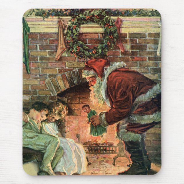 Weihnachten, Viktorianische Weihnachtskinder Mousepad (Vorne)