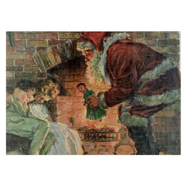 Weihnachten, Viktorianische Weihnachtskinder Schneidebrett (Vorderseite)