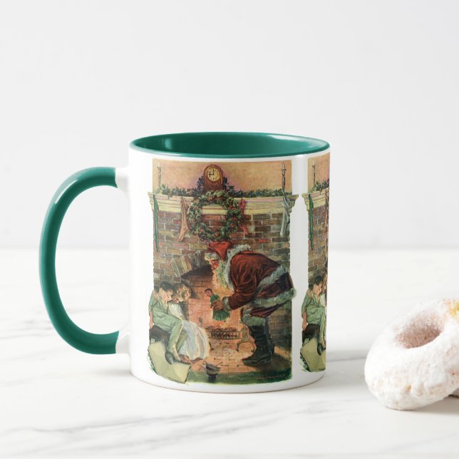 Weihnachten, Viktorianische Weihnachtskinder Tasse (Mit Donut)
