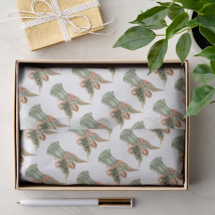 Weihnachten, Viktorianischer Engel mit Baum Seidenpapier