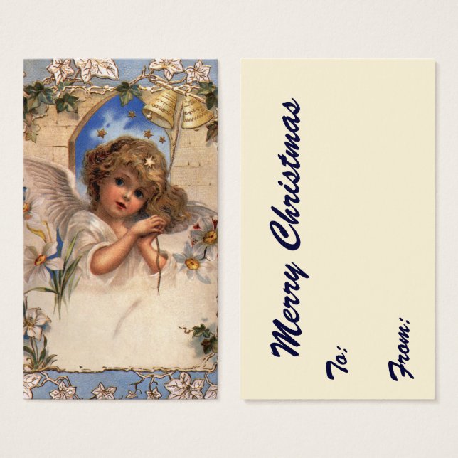 Weihnachten, Viktorianischer Engel mit goldenen Gl (Vorne & Hinten)