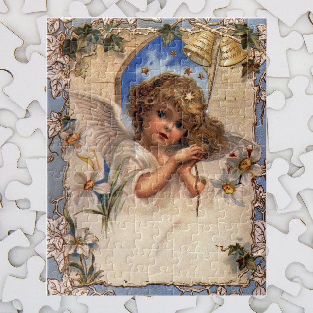 Weihnachten, Viktorianischer Engel mit goldenen Gl Puzzle (Von Creator hochgeladen)