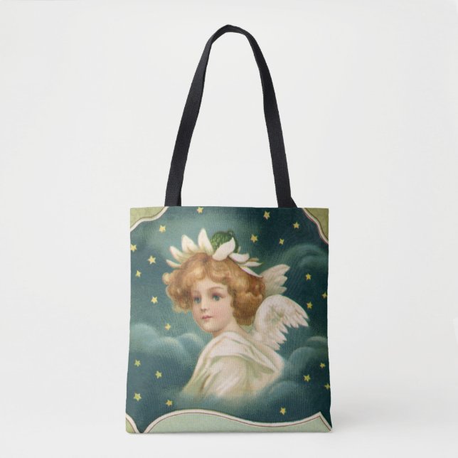 Weihnachten, Viktorianischer Engel mit Goldstern (Vorderseite)