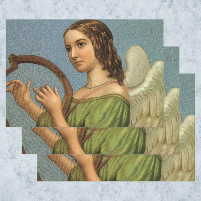 Weihnachten, Viktorianischer Engel mit Musikharte Geschenkpapier Set (Von Creator hochgeladen)