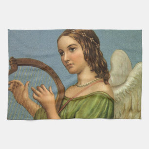 Weihnachten, Viktorianischer Engel mit Musikharte Handtuch