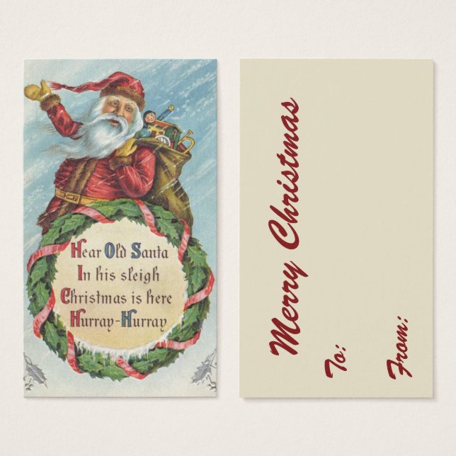 Weihnachten, Viktorianischer Weihnachtsmann auf de (Vorne & Hinten)