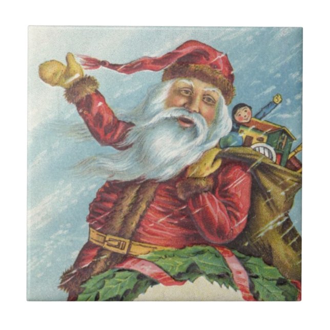 Weihnachten, Viktorianischer Weihnachtsmann auf de Fliese (Vorderseite)