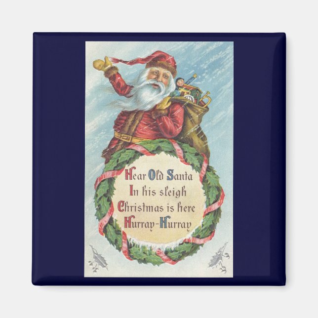 Weihnachten, Viktorianischer Weihnachtsmann auf de Magnet (Vorne)