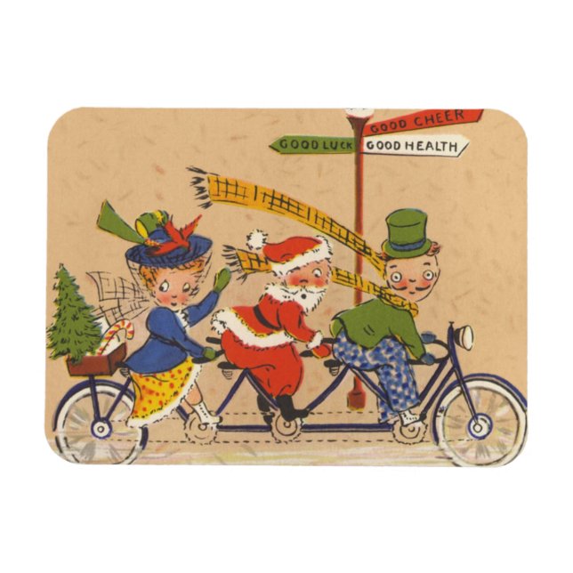Weihnachten, Viktorianischer Weihnachtsmann auf de Magnet (Horizontal)
