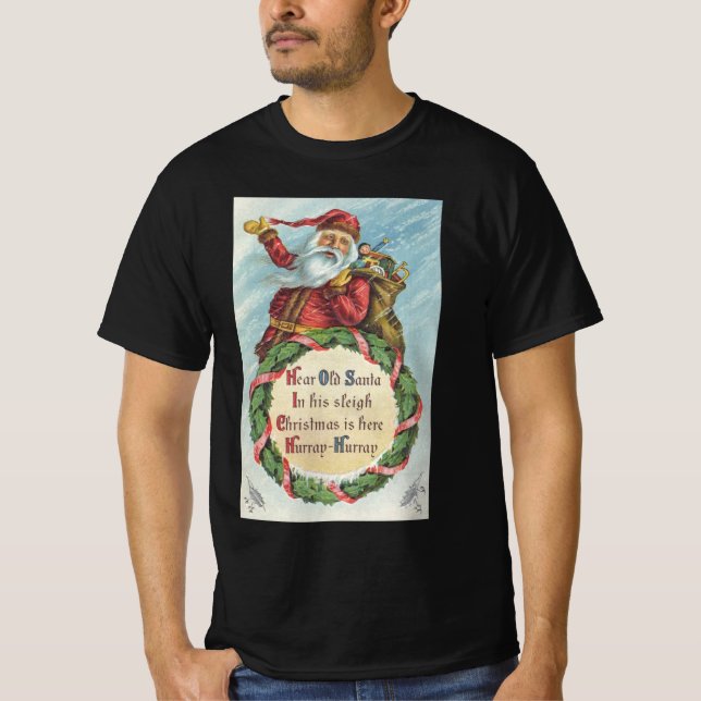 Weihnachten, Viktorianischer Weihnachtsmann auf de T-Shirt (Vorderseite)