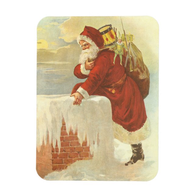Weihnachten Viktorianischer Weihnachtsmann im Schl Magnet (Vertikal)
