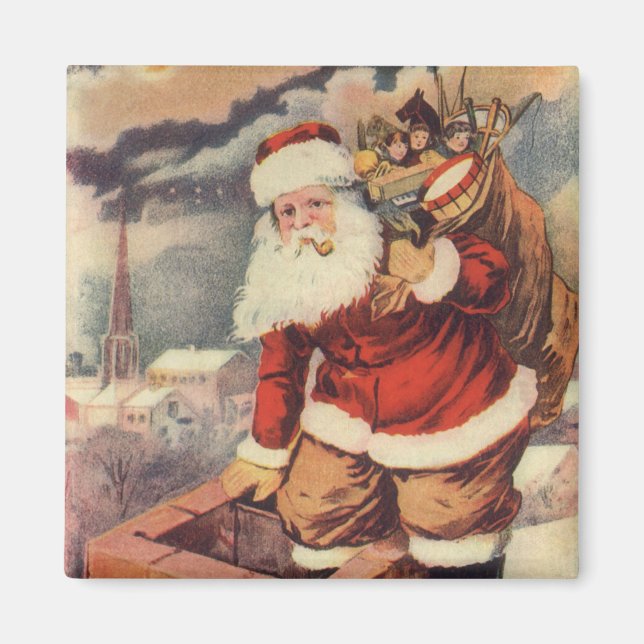 Weihnachten Viktorianischer Weihnachtsmann im Schl Magnet (Vorne)