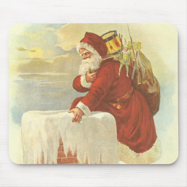 Weihnachten Viktorianischer Weihnachtsmann im Schl Mousepad (Vorne)