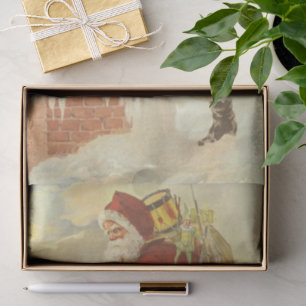 Weihnachten Viktorianischer Weihnachtsmann im Schl Seidenpapier