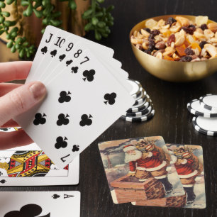 Weihnachten Viktorianischer Weihnachtsmann im Schl Spielkarten