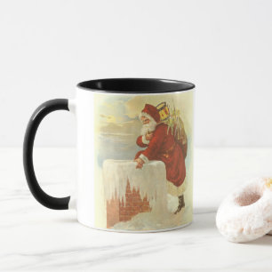 Weihnachten Viktorianischer Weihnachtsmann im Schl Tasse