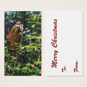 Weihnachten, Viktorianischer Weihnachtsmann mit Ba