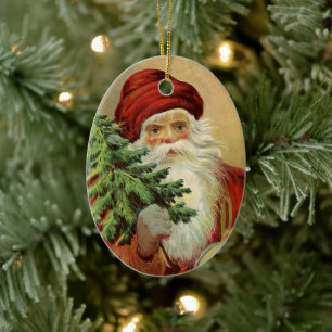 Weihnachten, Viktorianischer Weihnachtsmann mit Ba Keramik Ornament