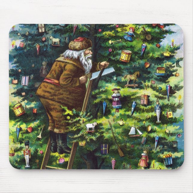 Weihnachten, Viktorianischer Weihnachtsmann mit Ba Mousepad (Vorne)