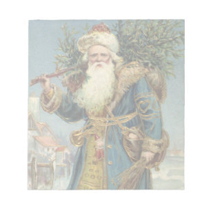 Weihnachten, Viktorianischer Weihnachtsmann mit Ba Notizblock