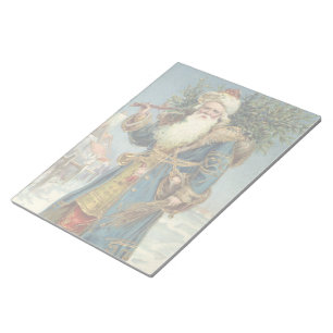 Weihnachten, Viktorianischer Weihnachtsmann mit Ba Notizblock