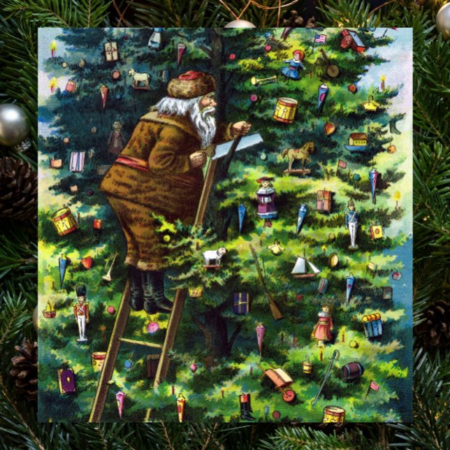 Weihnachten, Viktorianischer Weihnachtsmann mit Ba Poster (Von Creator hochgeladen)