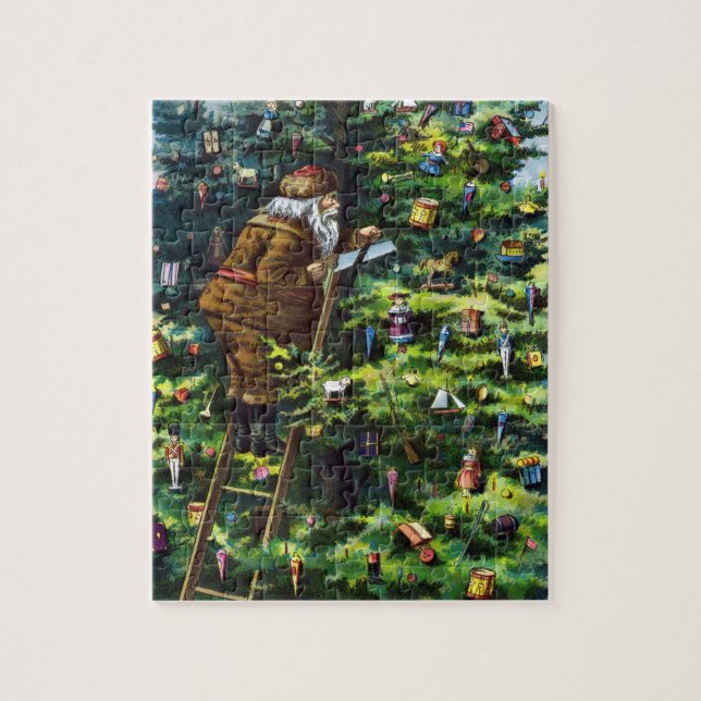 Weihnachten, Viktorianischer Weihnachtsmann mit Ba Puzzle (Vertikal)