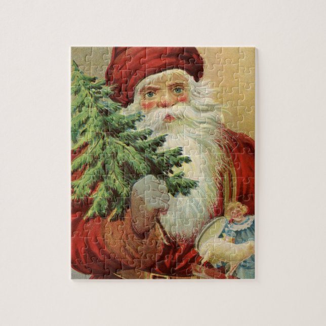 Weihnachten, Viktorianischer Weihnachtsmann mit Ba Puzzle (Vertikal)