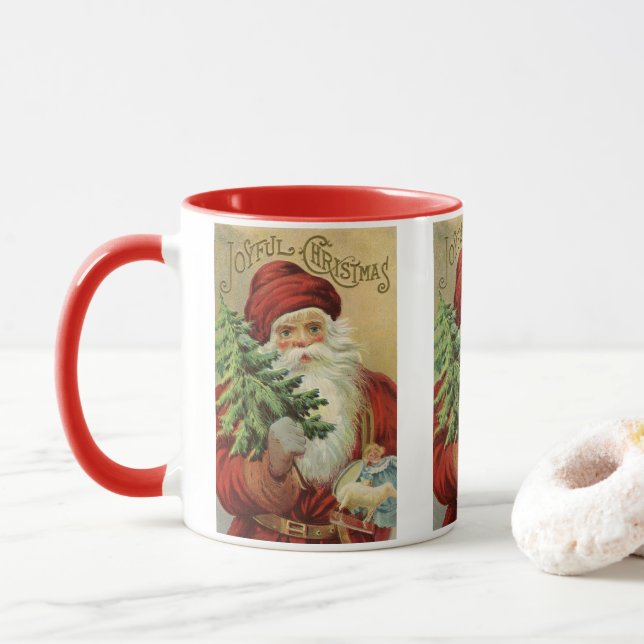 Weihnachten, Viktorianischer Weihnachtsmann mit Ba Tasse (Mit Donut)