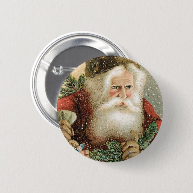 Weihnachten, Viktorianischer Weihnachtsmann mit Pi Button (Vorne & Hinten)