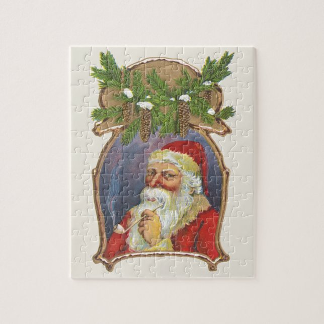 Weihnachten, Viktorianischer Weihnachtsmann mit Pi Puzzle (Vertikal)