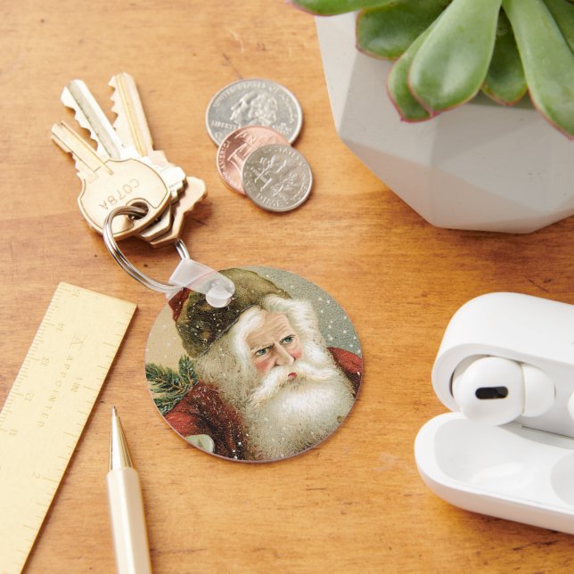 Weihnachten, Viktorianischer Weihnachtsmann mit Pi Schlüsselanhänger (Schreibtisch)