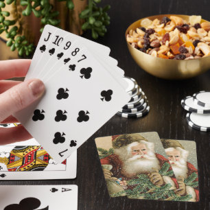Weihnachten, Viktorianischer Weihnachtsmann mit Pi Spielkarten