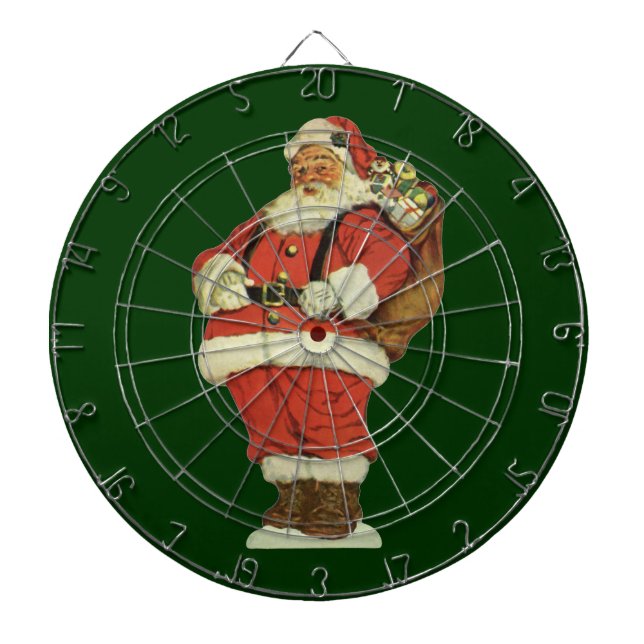 Weihnachten, Viktorianischer Weihnachtsmann mit Sp Dartscheibe (vorne)