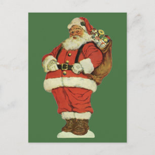 Weihnachten, Viktorianischer Weihnachtsmann mit Sp Feiertagspostkarte