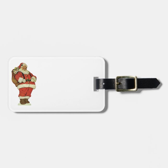 Weihnachten, Viktorianischer Weihnachtsmann mit Sp Gepäckanhänger (Vorderseite horizontal)