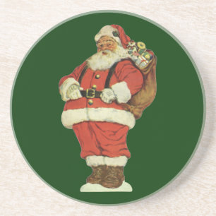 Weihnachten, Viktorianischer Weihnachtsmann mit Sp Getränkeuntersetzer