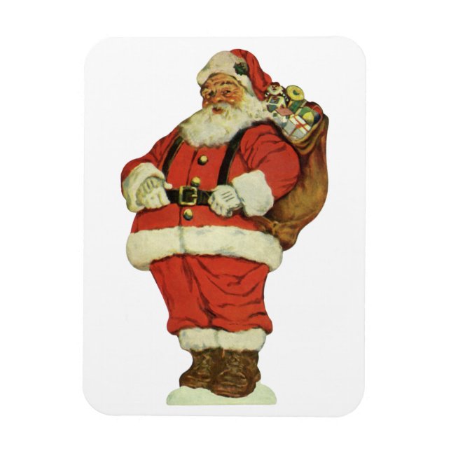 Weihnachten, Viktorianischer Weihnachtsmann mit Sp Magnet (Vertikal)