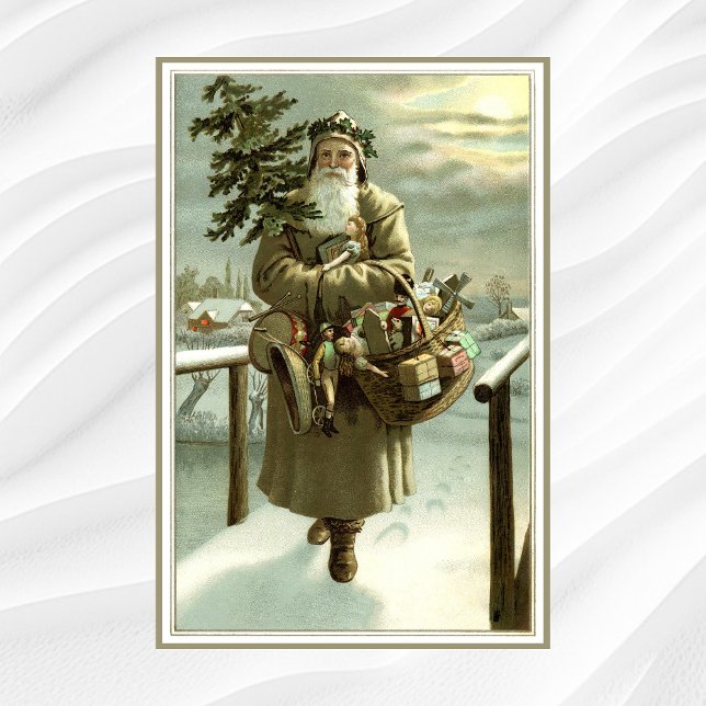Weihnachten, Viktorianischer Weihnachtsmann mit Sp Poster (Von Creator hochgeladen)