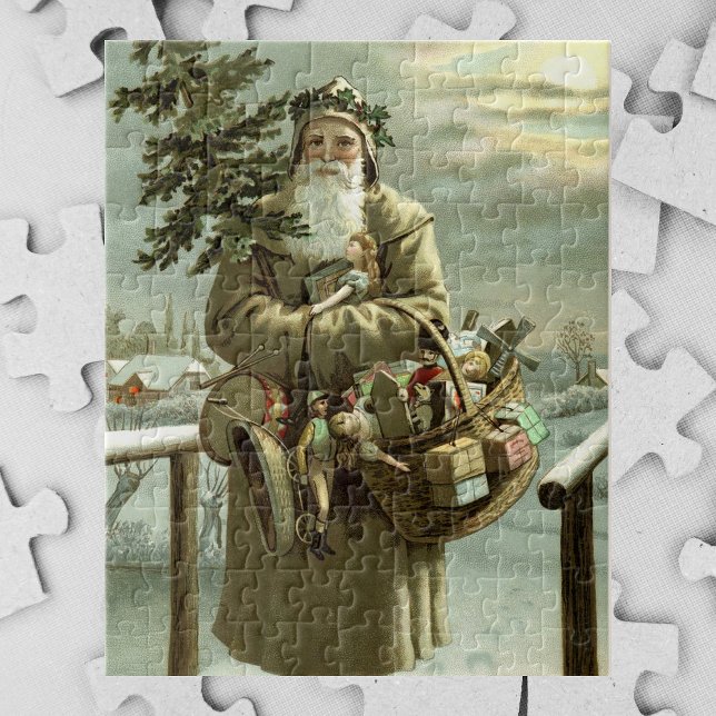 Weihnachten, Viktorianischer Weihnachtsmann mit Sp Puzzle (Von Creator hochgeladen)