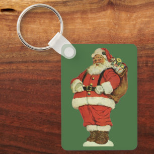 Weihnachten, Viktorianischer Weihnachtsmann mit Sp Schlüsselanhänger