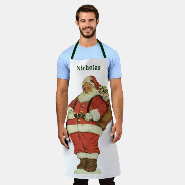 Weihnachten, Viktorianischer Weihnachtsmann mit Sp Schürze (Getragen)