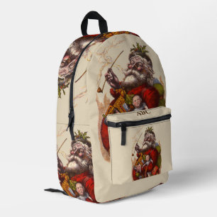 Weihnachten, Viktorianischer Weihnachtsmann Pipe T Bedruckter Rucksack