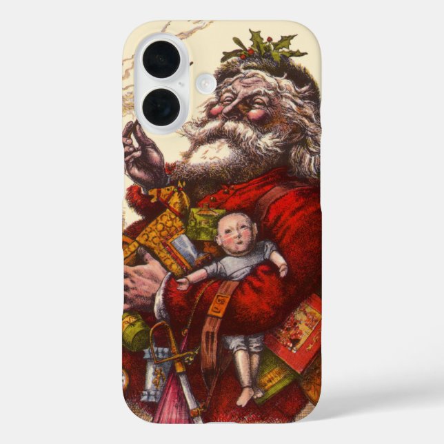 Weihnachten, Viktorianischer Weihnachtsmann Pipe T Case-Mate iPhone Hülle (Rückseite)