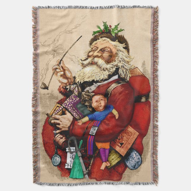 Weihnachten, Viktorianischer Weihnachtsmann Pipe T Decke (Vorderseite Vertikal)