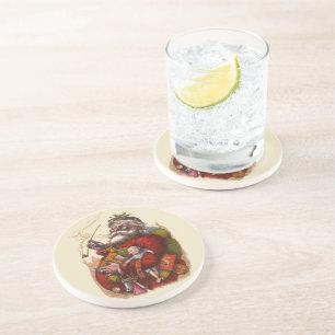 Weihnachten, Viktorianischer Weihnachtsmann Pipe T Getränkeuntersetzer