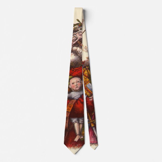 Weihnachten, Viktorianischer Weihnachtsmann Pipe T Krawatte (Vorderseite)