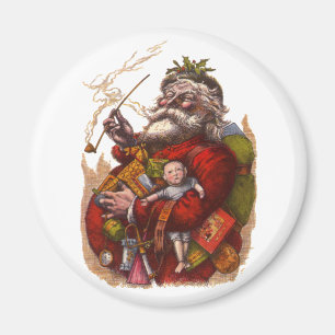 Weihnachten, Viktorianischer Weihnachtsmann Pipe T Magnet