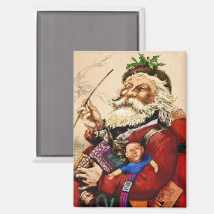 Weihnachten, Viktorianischer Weihnachtsmann Pipe T Magnet
